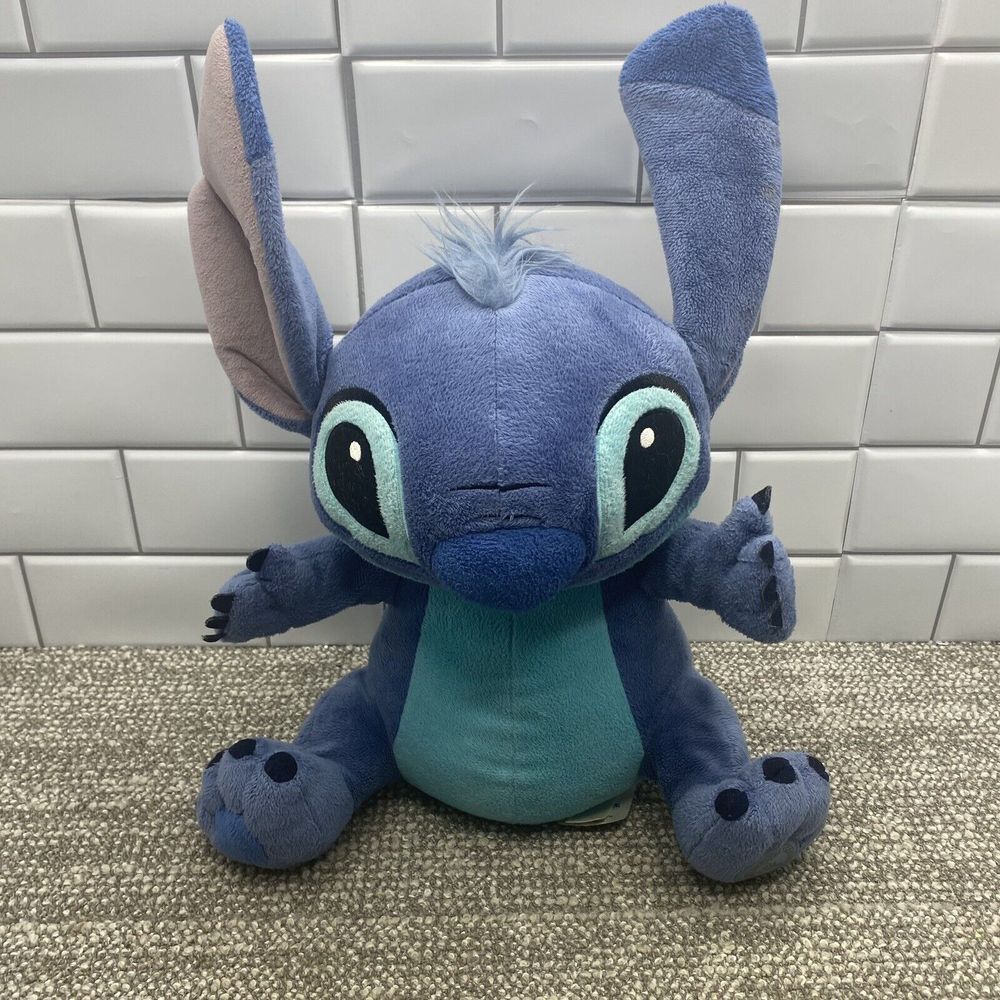 Lilo‎ Stitch Disney Plush 14 Inch Soft Big Ears Blue Cute Collectible